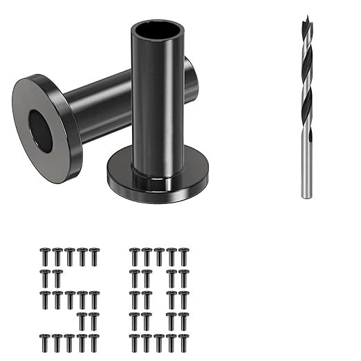 50 Pack Cable Railing Protector Sleeves for 1/8” Deck Railing System, Black Cable Railing Kit Hardware for Wood Post, T316 Stainless Steel Marine Grade DB58