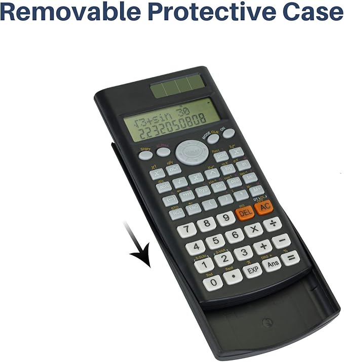 Mr. Pen Scientific Calculator - Solar Powered, 2 Line Display, Fraction & Statistics Calculations for School, College & High School Use