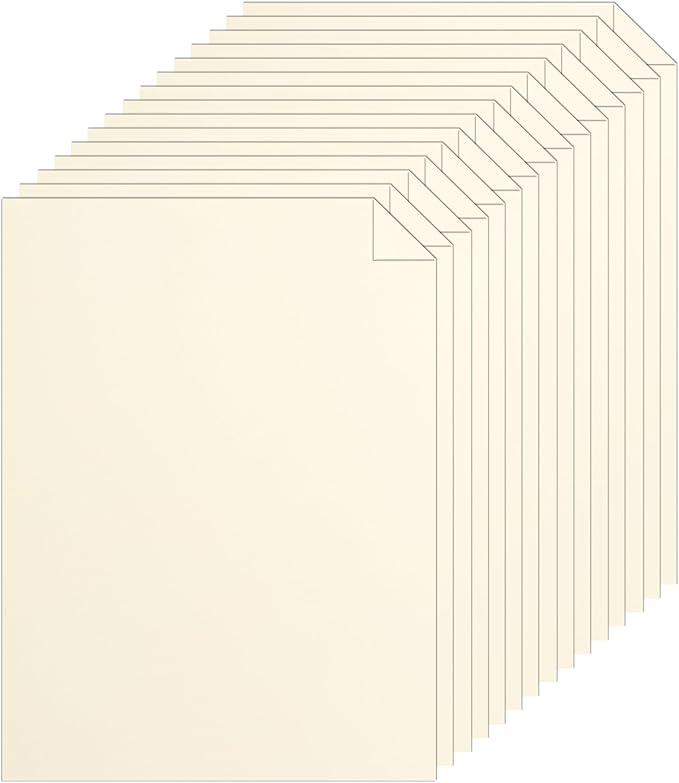 Silunkia 120 Sheets Cream Cardstock 8.5 x 11 Off White Paper, 250gsm/92lb Ivory Card stock Certificate Paper for DIY Cards Making, Menus, Business Cards, Greeting Cards, Invitations