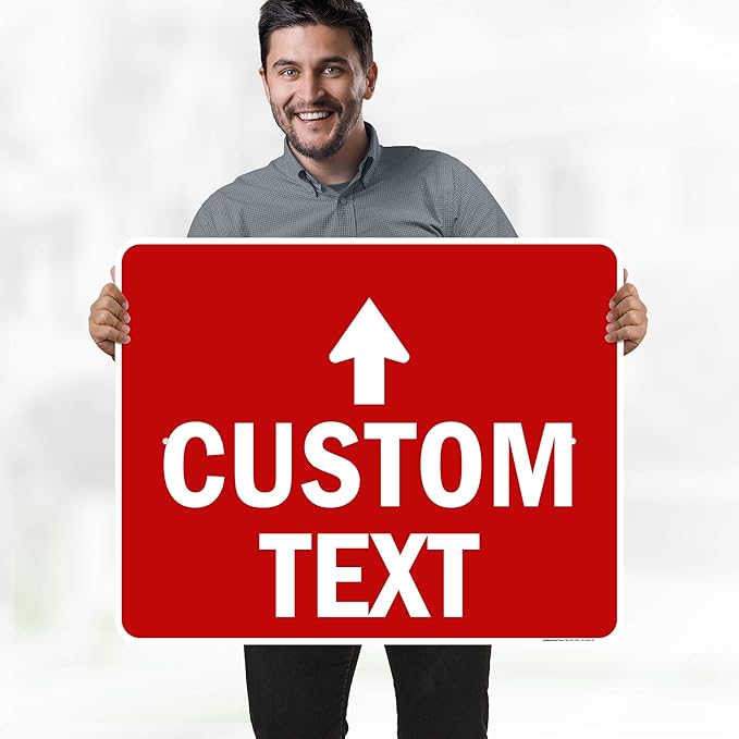Custom Arrow,Custom Directional Sign, Up Arrow,24x30 Inches, Rust Free .063 Aluminum, Fade Resistant, Made in USA by My Sign Center