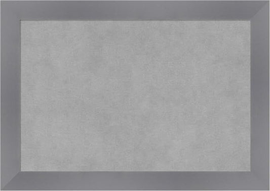 Amanti Art Grey Framed Magnetic Board 14x20 Small Vision Board for use with Magnets, 100% Metal Sheet to Display Items as Office Decor or for Home Organization in mudroom, Kitchen or Kids Room