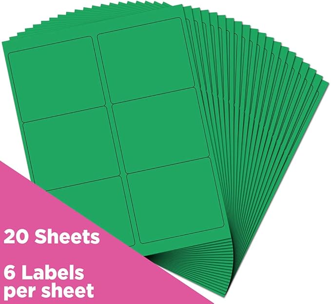 JAM PAPER Shipping Address Labels - Large - 3 1/3 x 4 - Green - 120/Pack