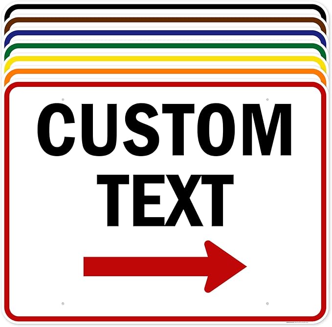 Custom Arrow,Custom Directional Sign, Right Arrow, 36x48 Inches, Rust Free DiBound, Fade Resistant, Made in USA by My Sign Center