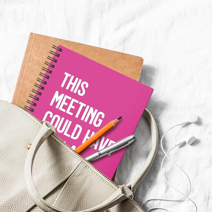 XQLZY This Meeting Could Have Been A Fist Fight Rose Red Spiral Notebook, Funny Corporate Humor Notepad, Office Sarcastic Humor Gifts for Men Women Coworker BFF Friend, Coworker Christmas Gifts