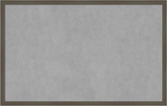Amanti Art Grey Framed Magnetic Board 21x33 Large Vision Board for use with Magnets, 100% Metal Sheet to Display Items as Office Decor or for Home Organization in mudroom, Kitchen or Kids Room