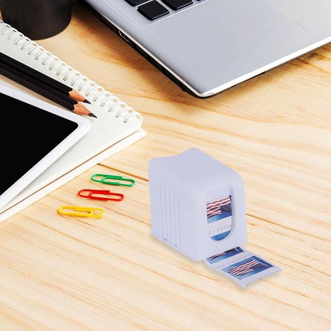 Postage Stamp Dispenser for Roll of 100 Stamps,Stamp Roll Holder for US Forever Stamps,Stamps Dispenser for Desk Table Organizer Home Office Supplies