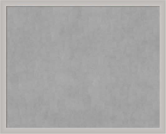 Amanti Art Silver Framed Magnetic Board 35x43 X-Large Vision Board for use with Magnets, 100% Metal Sheet to Display Items as Office Decor or for Home Organization in mudroom, Kitchen or Kids Room