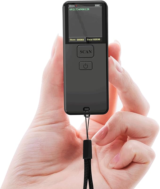Mini Portable 1D Wireless Barcode Scanner, Bluetooth and 2.4Ghz and USB All in one Laser Barcode Scanner Wireless for Store, Warehouse POS, Computer, Tablet, iPad, iPhone,iOS, Android