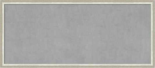 Amanti Art Silver Framed Magnetic Board 22x50 Oversize Vision Board for use with Magnets, 100% Metal Sheet to Display Items as Office Decor or for Home Organization in mudroom, Kitchen or Kids Room