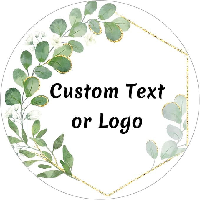 JOVELLO Personalized Custom Stickers - 60-1000 PCS Circle Custom Labels for Business, Logo, Office, Parties, etc (Labels Stickers-15)