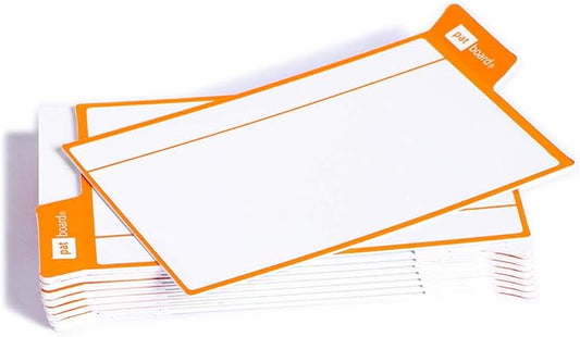 PATboard Scrum Board and Kanban Board - 16 Task Cards Medium - with nanocups® for Glass - Orange