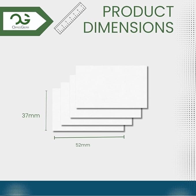 OfficeGear Shelf Edge Barcode Price Ticket Labels 32-up [25 Sheets - 800 Pack] 37x52mm Custom Printable A4 120gsm Card Micro-Perforated Non-Adhesive Merchandise Tag Includes Design Template