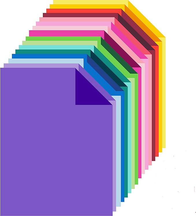 LIVHOLIC 200 Colored Cardstock Paper,Colorful Card Stock 250 GSM Heavy Weight for DIY Art, Scrapbook, Paper Crafting (200)