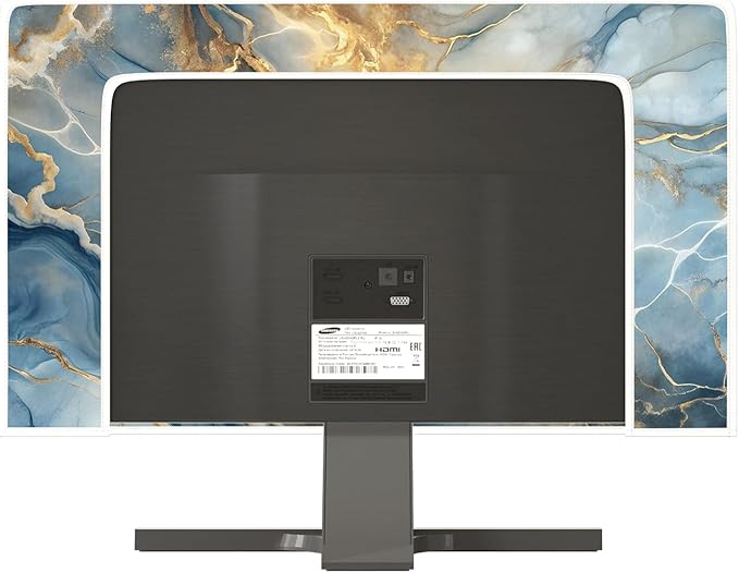 Baocicco Gold Blue Waterproof Screen TV Cover 75 Inch Modern Full Body Covers for Television Screen Panel Case TV Sleeve Compatible with Television LCD LED PC, Desktop and Home TV