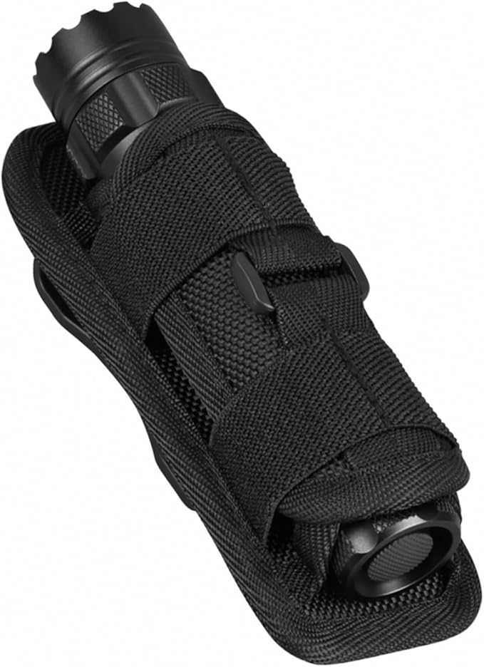 ULTRAFIRE Tactical Flashlight Holster Pouch,360 Degree Adjustable Police Duty Belt Flashlight Pouch,Suitable Law Enforcement Patrol and Military Safety Tactical Gear