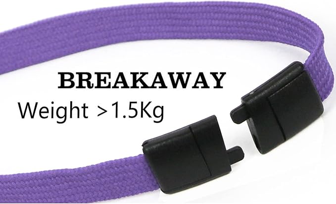 Lanyard Light Purple Lanyards Neck Flat Premium Breakaway Badge Lanyard with J-Hook for ID Nametag Badge Holder