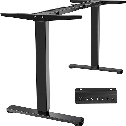VIVO Heavy Duty Dual Motor Electric Sit Stand Desk Frame, 220 lbs Capacity up to 85" x 43" Tops, Memory Controller Height Adjustable Frame Only, Black, DESK-E-200B