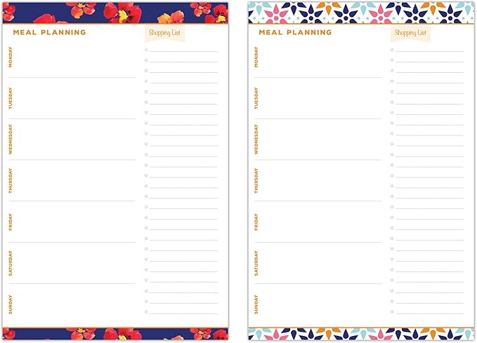 Meal Planning Pad 6"x9", 80 Sheets Per Pad