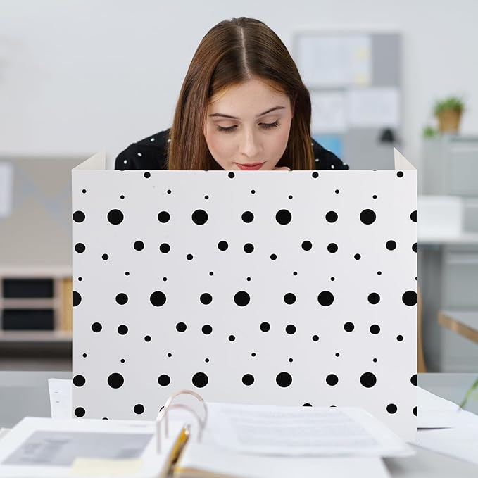 Crtiin 24 Pcs Privacy Folders for Students Desk Dividers Standard School Privacy Cardboard Board Testing Dividers Shield for Classroom Teacher Supplies Keep Eyes from roving(Classic)