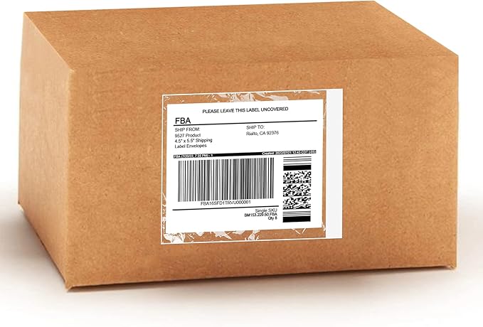 9527 Product 4.5" x 5.5" Clear Adhesive Top Loading Packing List/Shipping Label Envelopes (200 Pack)