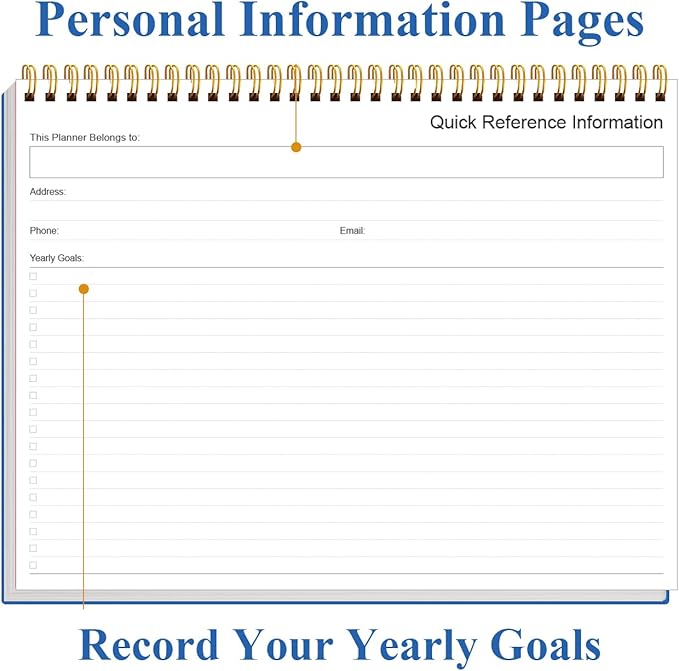 Weekly Productivity Planner - 8.5" x 11" Dashboard Desk Notepad Has 6 Focus Areas to List Tasks for Goals, Projects, Clients, Academic or Meal-Organize Your Daily Work Efficiently, 54 Weeks, Blue