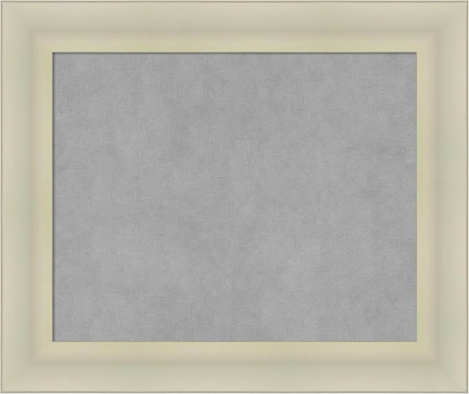 Amanti Art Silver Framed Magnetic Board 21x25 Small Vision Board for use with Magnets, 100% Metal Sheet to Display Items as Office Decor or for Home Organization in mudroom, Kitchen or Kids Room