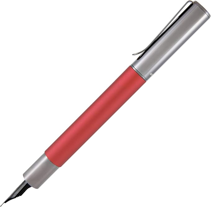 Monteverde USA Ritma Fountain Pen in Red – Fine Nib, Smooth JoWo Stainless Steel, Refillable Ink Cartridge/Converter – Perfect for Everyday Writing & Journaling