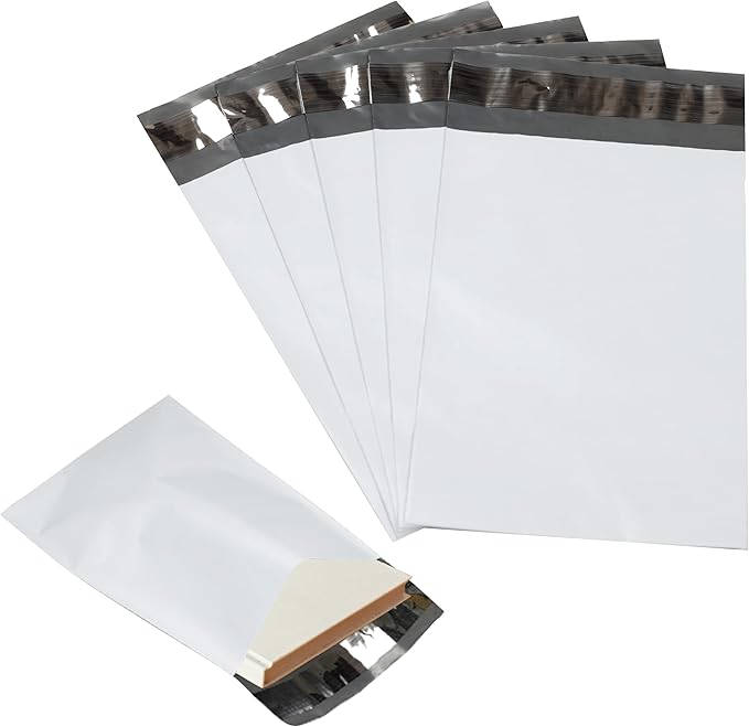 1000 Pack Secure Seal White Poly Mailers Shipping Bags - Safe Shipping with 19x24 Mailers Poly Bags - E-Commerce Poly Bags for Shipping - Self Sealing 2 Mil Poly Shipping Envelopes
