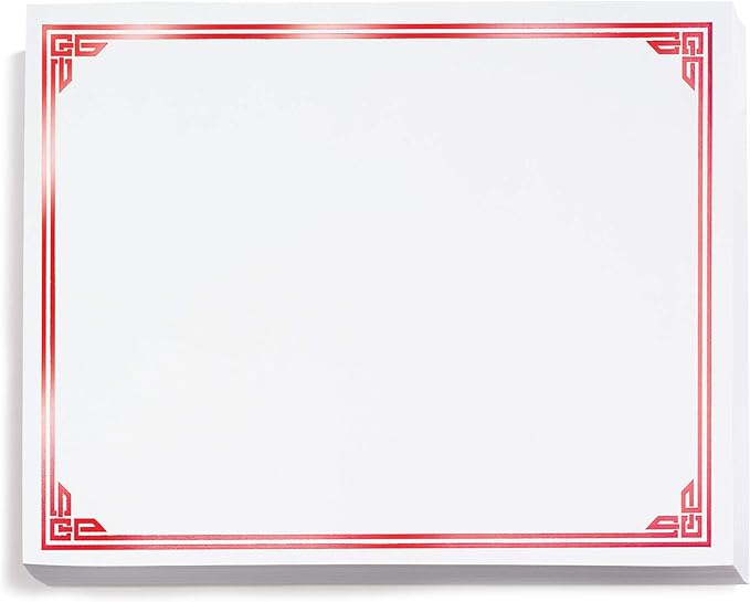 PaperDirect Red on White Classic Specialty Certificates, 8½ x11, Foil Accents, 50 Count, Certificates And Awards Paper, For School, Work, Diplomas & Award Certificates