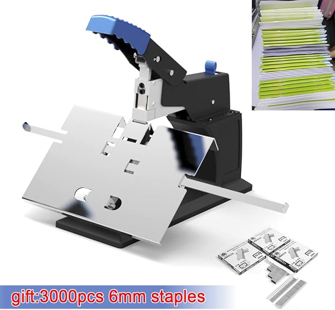 Heavy Duty Saddle Stapler, Desktop Stitch Stapler, Manual Riding Stitcher, Stapling Machine for Office School and Home