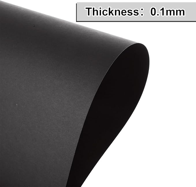 QTLCOHD 100 Sheets Black Cardstock 11 x 17 Inches Black Construction Paper Bulk Heavy Cover Card Stock for DIY Crafts Cards Making