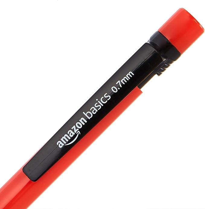 Amazon Basics Mechanical Pencils 0.7mm For Writing, Drawing, Bulk Office and School Supplies, Multicolor, 24-Pack