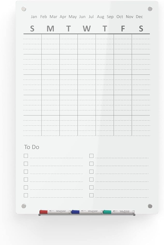 Audio-Visual Direct Magnetic Weekly Planner Dry-Erase Board for Wall - 24" x 36" - (to Do List, White)