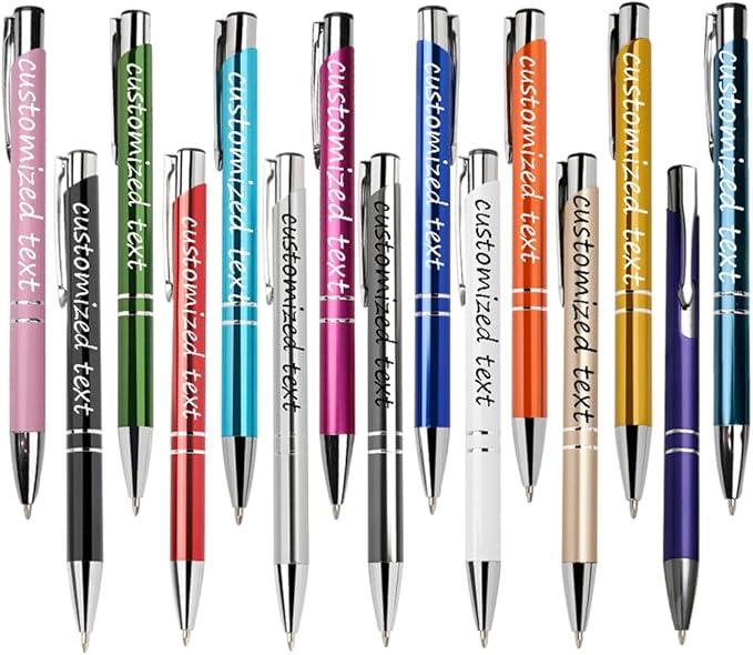 Yucold Customized ballpoint pens in bulk, personalized ballpoint pens with free engraving, for use in companies, enterprises, graduation anniversaries (Multicolor,390)