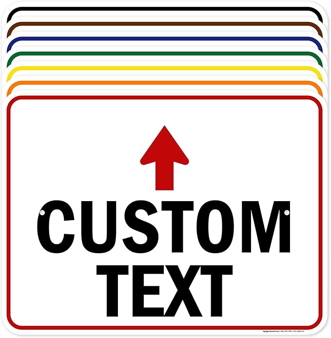 Custom Arrow,Custom Directional Sign, Up Arrow,18x24 Inches, Rust Free .063 Aluminum, Fade Resistant, Made in USA by My Sign Center
