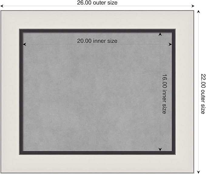 Amanti Art Silver Framed Magnetic Board 22x26 Small Vision Board for use with Magnets, 100% Metal Sheet to Display Items as Office Decor or for Home Organization in mudroom, Kitchen or Kids Room