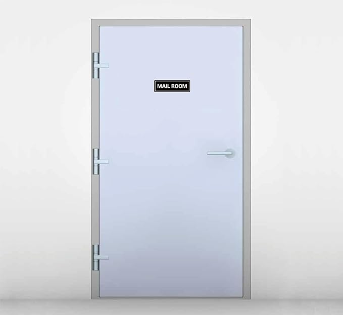 Mail Room Sign – Premium Frosted Acrylic Material, Strong Self-Adhesive, Quick Installation, Suitable For Your Office, Hotel, Bar, Restaurant And Home(9 × 3 Inches, Black)