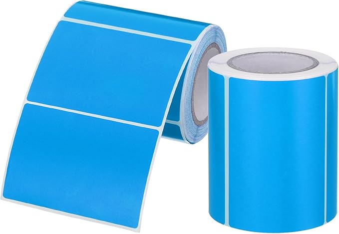 PATIKIL 2 x 3 Inch Rectangle Inventory Color Coding Labels 2 Roll, Square Self-Adhesive Inventory Label Stickers for Office Home Organization Name Tags, 250 Per Roll, Blue