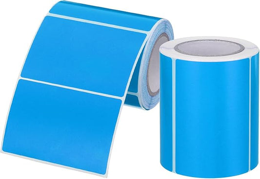 PATIKIL 2 x 3 Inch Rectangle Inventory Color Coding Labels 2 Roll, Square Self-Adhesive Inventory Label Stickers for Office Home Organization Name Tags, 250 Per Roll, Blue