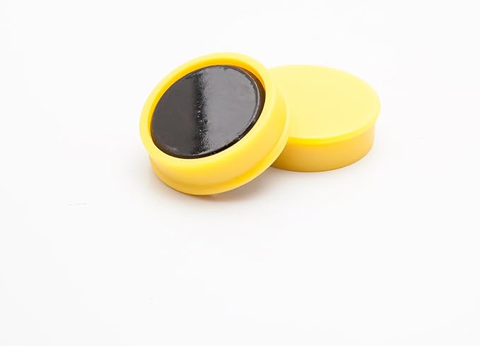 Round Fridge Magnets, Button Shaped, Small Colorful Magnetic Discs for Kitchen, Cabinet or Classroom, Perfect Whiteboard Supplies for Teachers - 24 Bullseye Office
