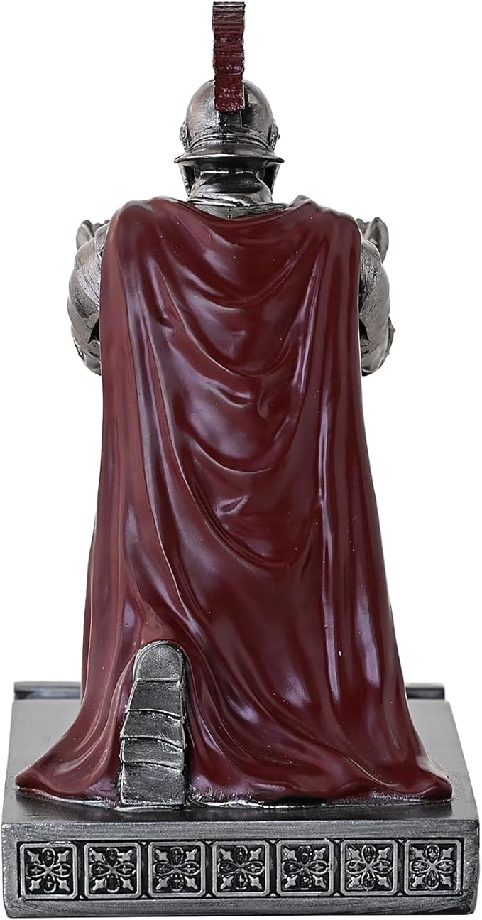 CYXStar Roman Praetorian Prefect Warrior Knight Pen Holder Desk Ornament Resin Praetorian Guard Mobile Phone Stand Desk Accessories and Organizer for Office with a Letter Opener (Iron)