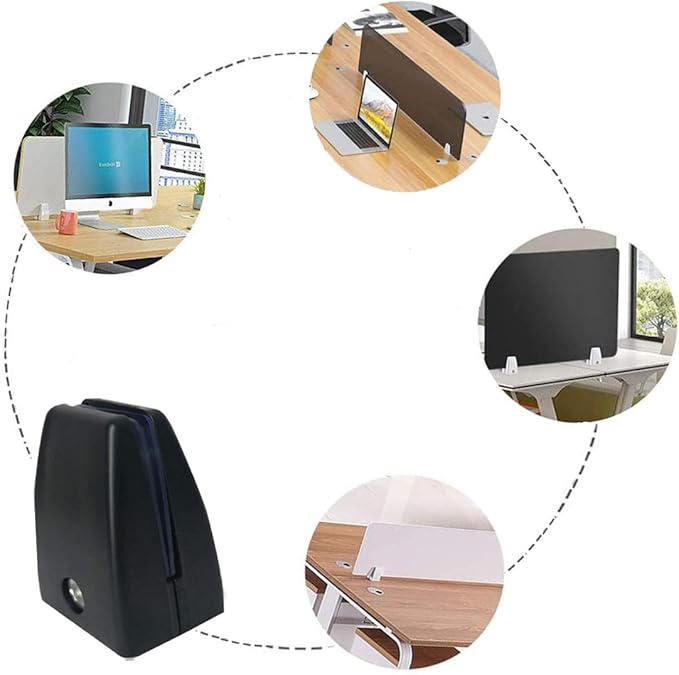 KSWLOR 20 PCS Office Desk Partition Support Bracket,Desk Divider Clamp Brackets Shelf Clip Clamp Holder Screen Clip Holders,Desk Privacy Screen Clips Clamps Sneeze Guard Bracket Support 0-1/2" Panel