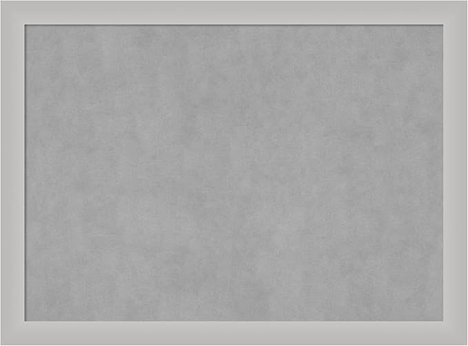 Amanti Art Silver Framed Magnetic Board 23x31 Medium Vision Board for use with Magnets, 100% Metal Sheet to Display Items as Office Decor or for Home Organization in mudroom, Kitchen or Kids Room