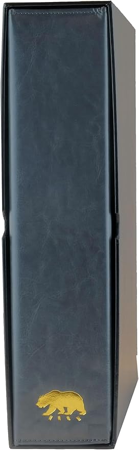 Ursae Minoris Estate Library Deluxe 4 Q-Ring Large Format Binder for Up to 2400 Sports / Trading Cards - Dark Gray with Black Slipcase