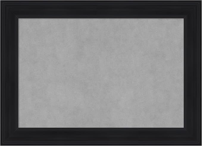 Amanti Art Black Framed Magnetic Board 21x29 Medium Vision Board for use with Magnets, 100% Metal Sheet to Display Items as Office Decor or for Home Organization in mudroom, Kitchen or Kids Room