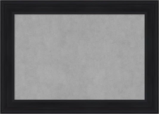 Amanti Art Black Framed Magnetic Board 21x29 Medium Vision Board for use with Magnets, 100% Metal Sheet to Display Items as Office Decor or for Home Organization in mudroom, Kitchen or Kids Room