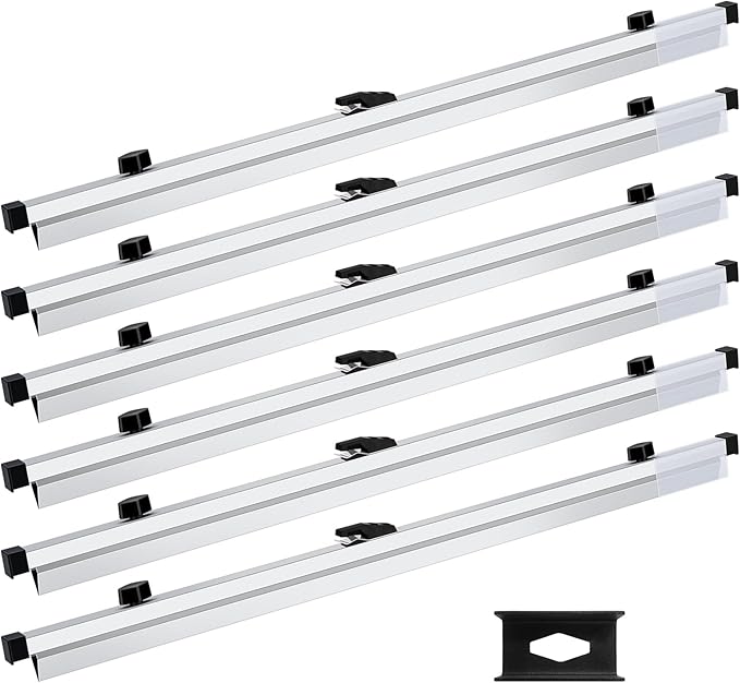 Togarhow 6 Pack Blueprint File Hanging Clamps 30" Blueprint File Clips with Label Holder Binding Strips Blueprint Binders for Construction Plan Poster Architectural Drawing Arts Maps Large Document