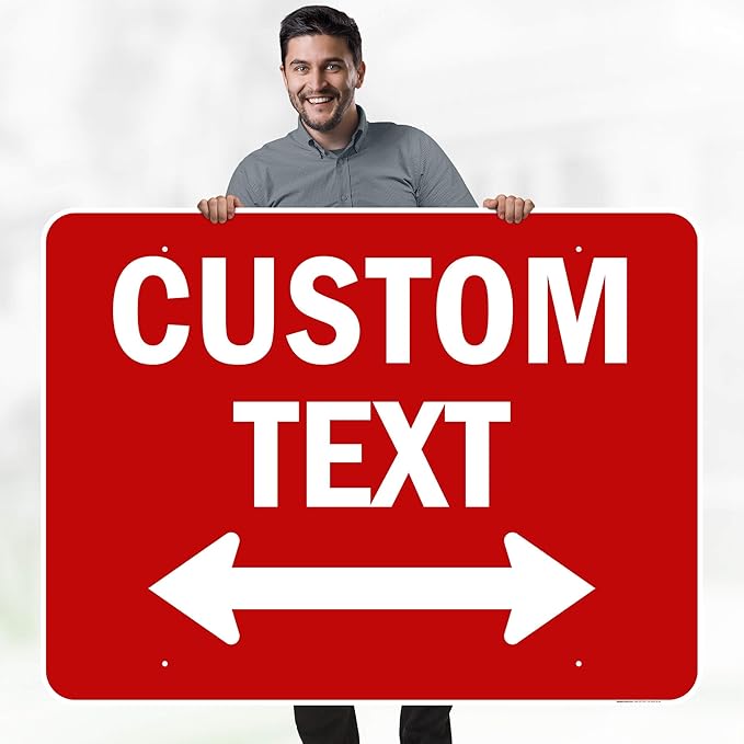 Custom Arrow,Custom Directional Sign, Two way Arrow,36x48 Inches, Rust Free DiBound, Fade Resistant, Made in USA by My Sign Center