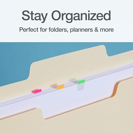 Redi-Tag Tiny Tabs, 144 Pack, Durable Page Markers for Organizing, Mini Flags for Highlighting Notes, Books and Documents, Permanent Adhesive, 6 Neon Colors, 0.375 x 0.375 inches (1016715)