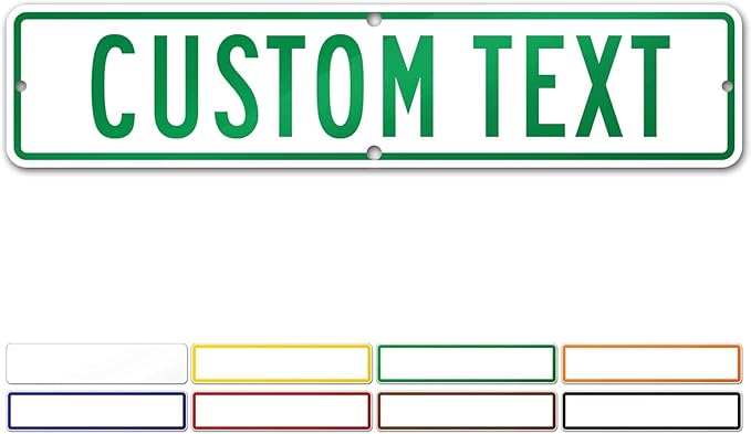 Custom Street Sign, Address Sign, 8 Colors, Reflective Option, Mounting Options, 4x18 Inch, Thick Rust-Free AlumaBond, Made in USA By My Sign Center (Contour)